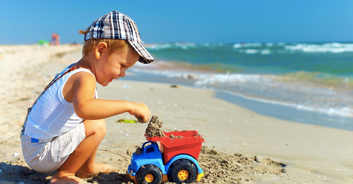 Pre-Schooler Boy at the Beach