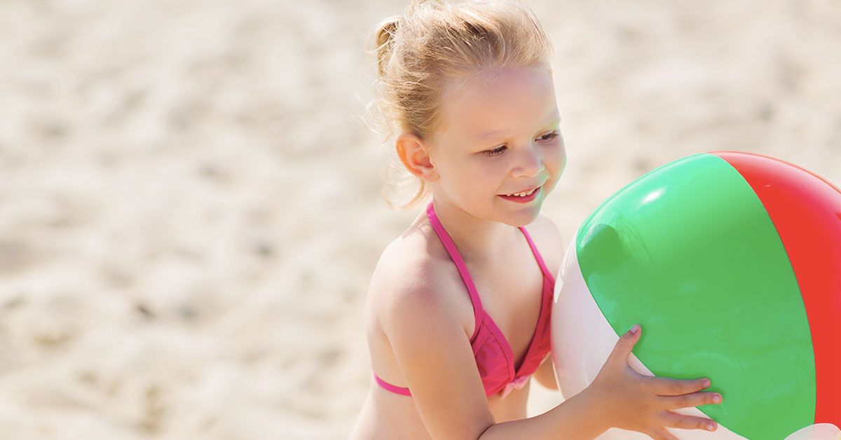 Pre-Schooler Girl at the Beach