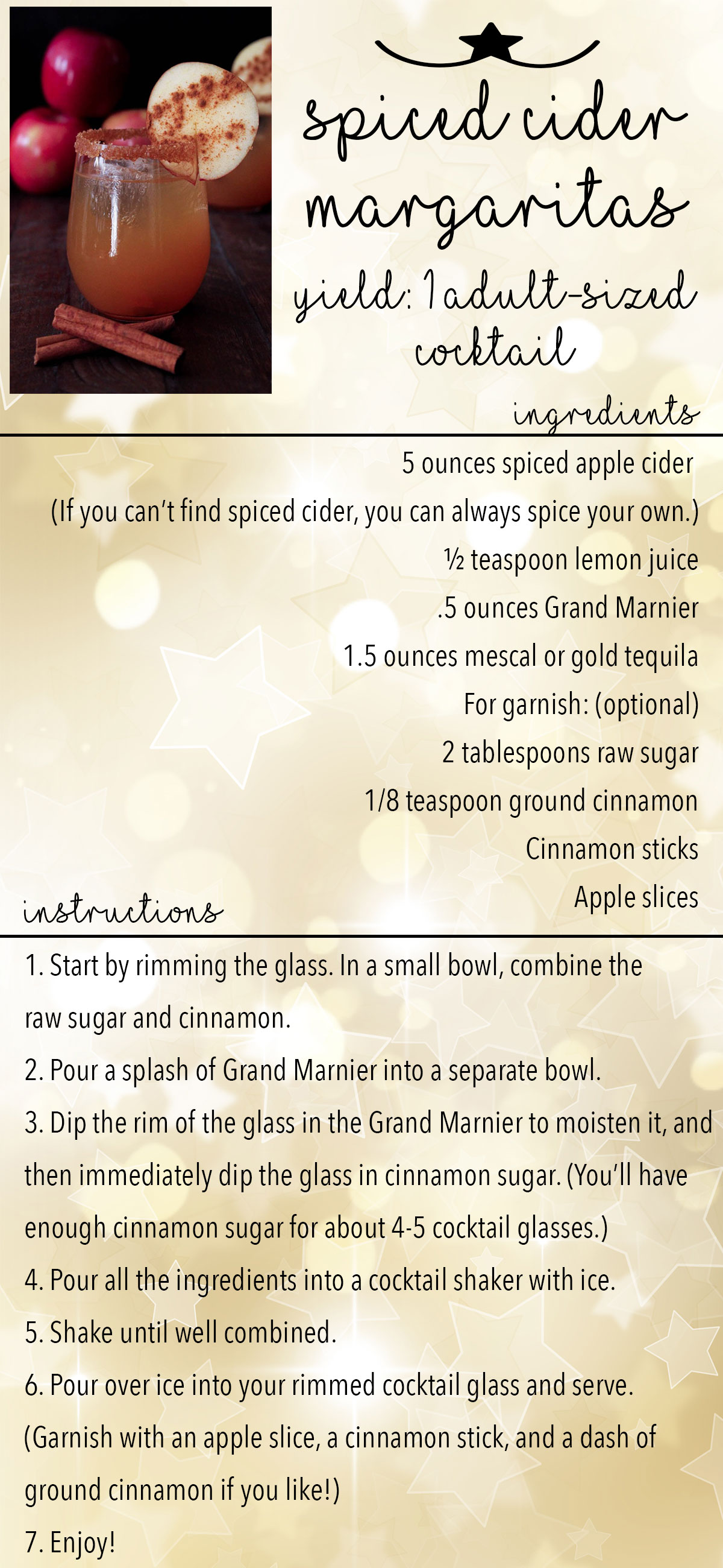 Spiced Cider Margaritas Recipe Card