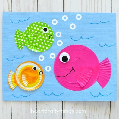 Cupcake Liner Fishies | Sunset Vacations