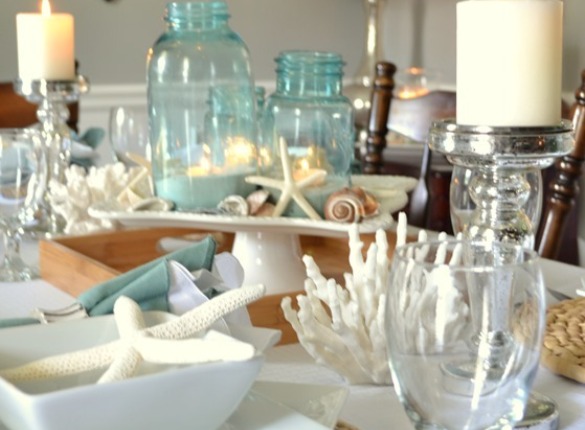The Frugal Homemaker Beach Tablescape | Sunset Vacations