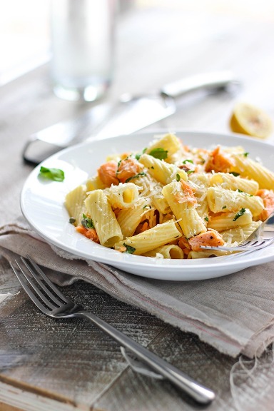 Lemon Garlic Pasta with Salmon | Sunset Vacations