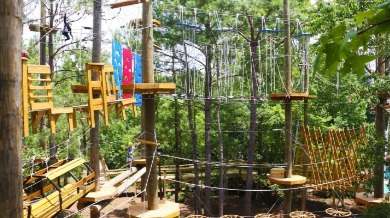 rope course at Shallotte River Swamp Park | Sunset Vacations