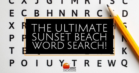 Beach Word Search | Sunset Vacations