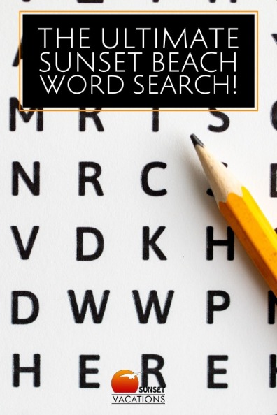 The Ultimate Sunset Beach Word Search!